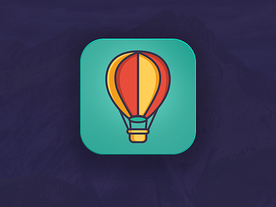 Daily UI #005- App Icon app icon balloon daily ui daily ui 005 hot air balloon travel