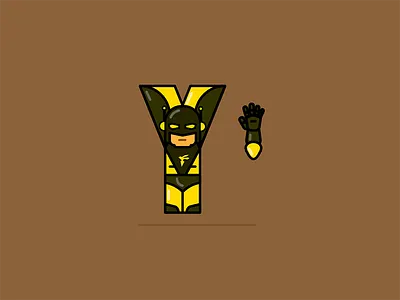 Y is for Yellowjacket comics darren cross marvel the super letters vector