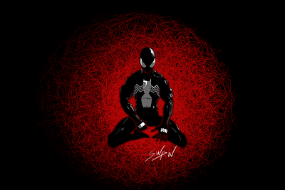 Spirder-man Black art digitalart draw ilustration procreate