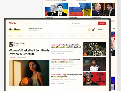 Comprehensive News Platform UI: Dynamic and Informative 🌍📰 modern news news website newspaper newsplatform ui uiux ux website ui