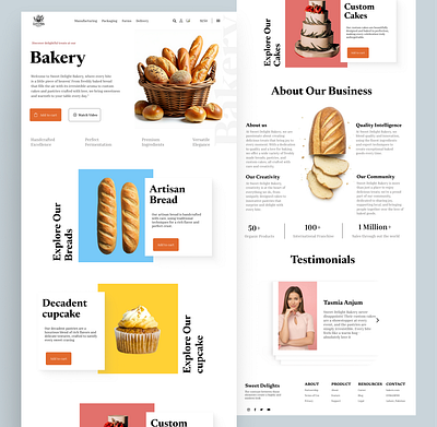 Bakery Website Landing page dailyui design product design ui ui ux ux