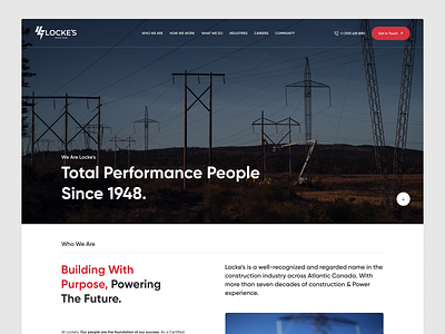 Locke's Group - Website Design clean design construction corporate design electricity figma graphic design homepage investment landing page landingpage ui uiux ux website design