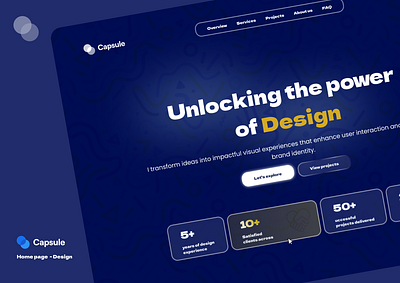 Capsule – Home Page branding graphic design home page landing page ui ux