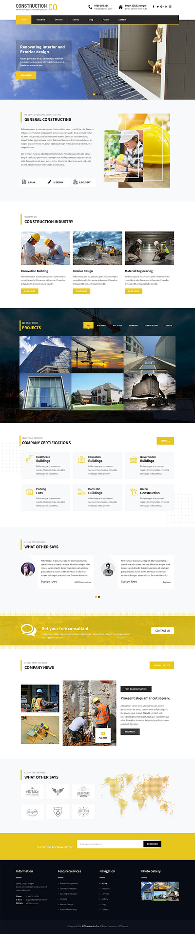 SKT Construction Lite-Free Responsive Construction WordPress The branding building construction construction company construction logo construction website constructions design illustration theme design website builder wordpress wordpress design wordpress development wordpress template wordpress theme