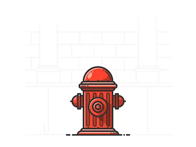 Hydrant fireplug hydrant icon illustration illustrator lineart object street vector
