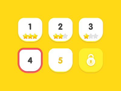 GUI Kit Yellow Kids Stage game icon mobile ux yellow kid