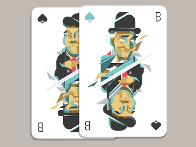 Laurel & Hardy cards dick doof dickunddoof doppelpack hardy illustration jack laurel laurelhardy spade