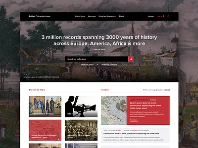 BOA Redesign archive british online archives history redesign web