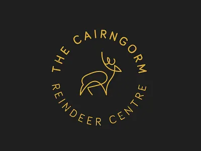 Reindeer badge brand illustration lines logo