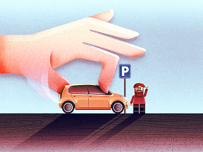 Editorial Illustration bitmap car ediotrial hand lego magazine small texture up volkswagen