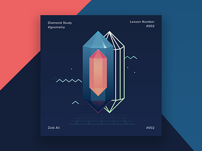 Diamond Geometry color diamond geometry icon illustration isometric lesson study