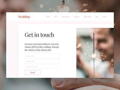 Wedding Concept - Coming Soon clean contact design marriage minimal ui user experience user interface ux wedding