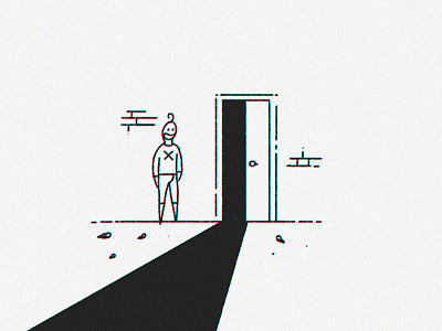 Door........ black clean design draw emanuele hand illustration marani photoshop simple sketch white