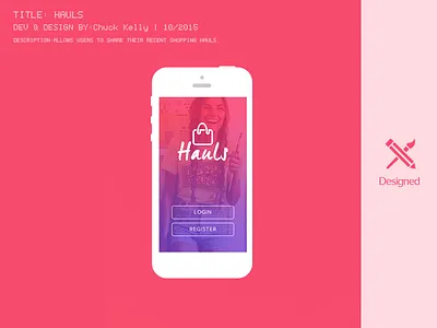 Hauls hauls mobile pink purple red shopping ui