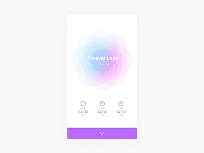 Forever love colorful flower ios ui