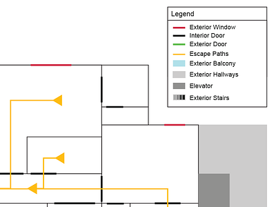 Escape Plan diagram escape floorplan map plan wayfinding