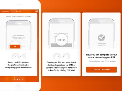 GTBank Mobile App: Onboarding 635 banking gtbank ios mobile onboarding orange ui