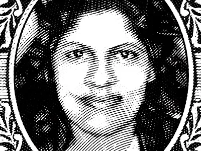 Sybil Bernard brand engrave food illustration island line logo portrait resturaunt stamp