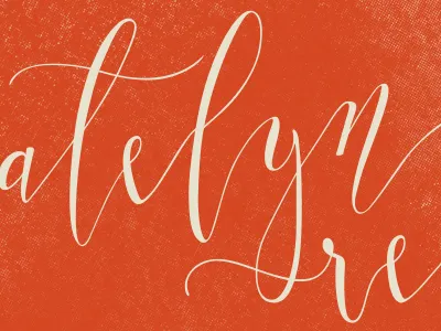 Digital Hand Lettering calligraphy custom font hand drawn lettering script texture typography wedding