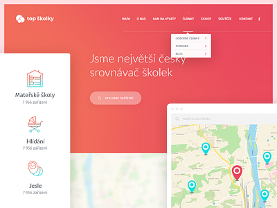 Some part from topskolky clean design fresh minimal simple ui