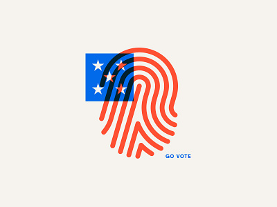 Go Vote america flag print stars thumb usa