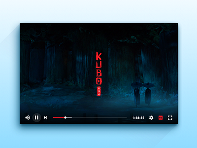 Video Player UI clean sketch ui video player