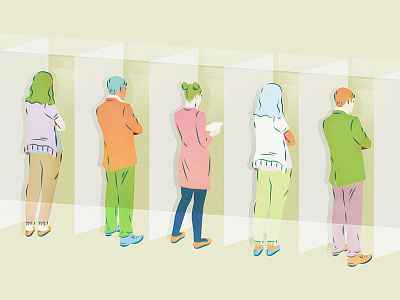 Democracy in Progress election government illustration line people vote