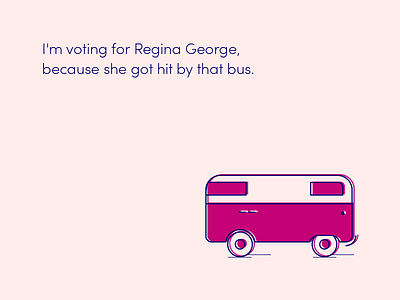 Vote illustration mean girls pink type vote