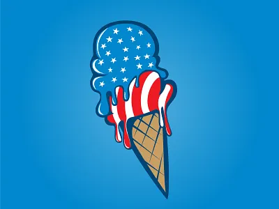 Ice Cream Cone america cone flag ice cream sprinkles stripes usa vote