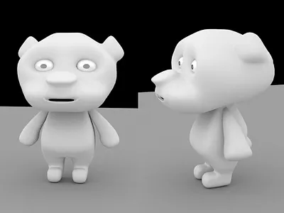 Bear Model 3d maya render