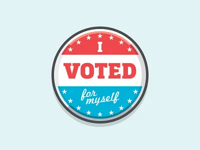 Party On and i bars blue me myself red stars vote voting white