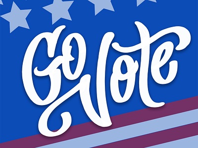 Go Vote election2016 hand lettering lettering vote