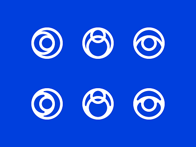 circular explorations branding circle eye icon logo mark stroke