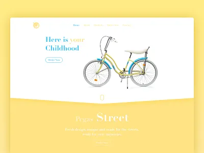 Landing page - Daily UI challenge bike brand challenge daily dailyui day3 landing page romanian trend ui