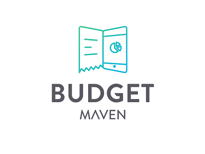 Expense App Logo app book budget colorful cool design expense line art logo minimal mobile receipt