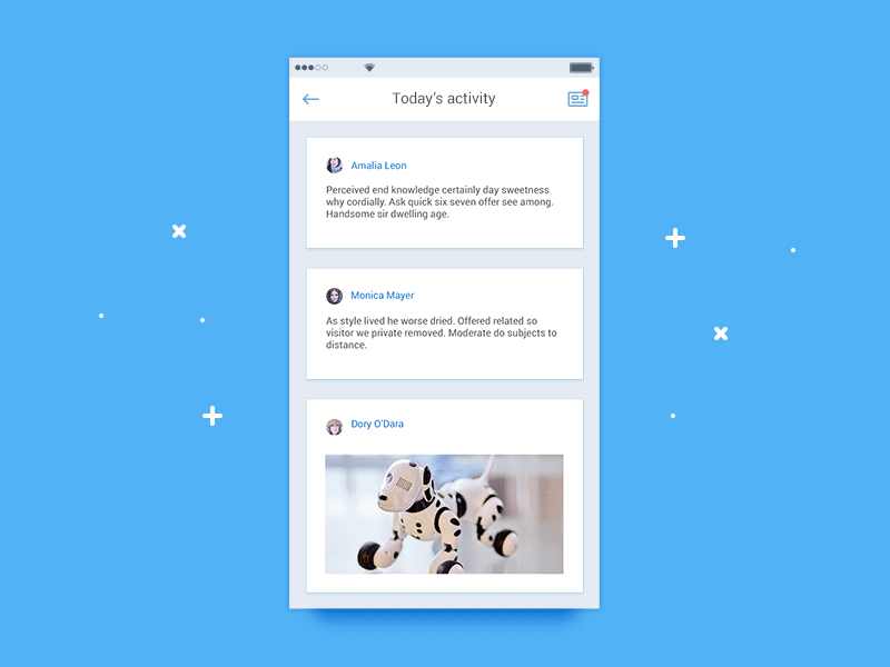 Swipe Loading Animation UI animation app gif mobile posts refresh space swipe ui kit