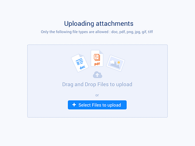 UI Kit | Upload attachment button drag drop file icon type uploading