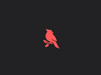 Red cardinal bird logo bird branding clean design flat icon logo mark minimal red