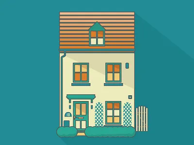 New House design house illustration print