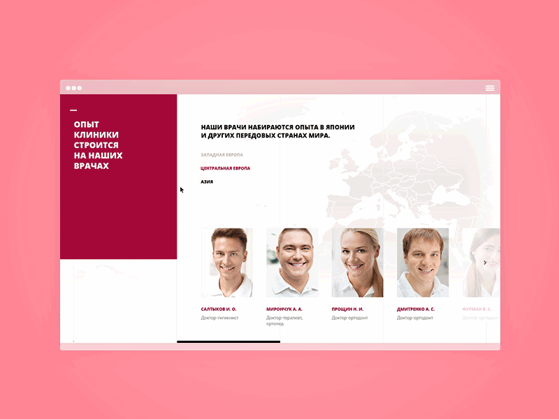 Doctors profile doctor location maps medical motion ui ux websites