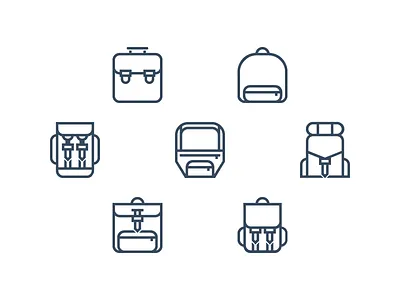 New Trailpack Icons backpacks iconography icons illlustration langa nature nfk norfolk outdoors trailpacks trails trailsjs