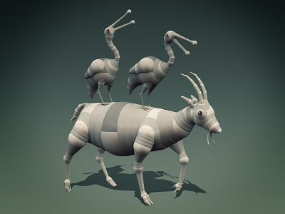 Goat And Birds birds goat zbrush zspheres