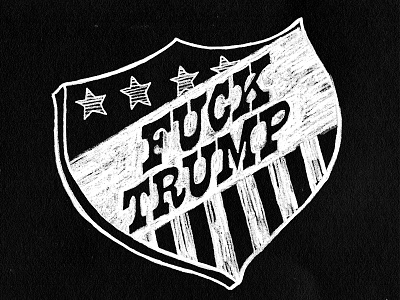 Fuck Trump handmade lettering type