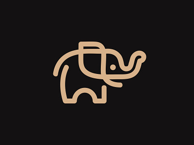 Elephant animal design elephant graphic icon identity illustration line logo logotype mark symbol