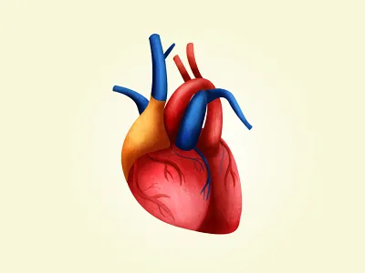 Heart blue heart illustration martuka red