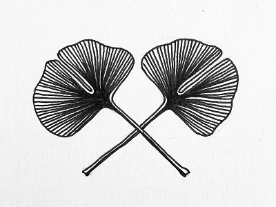 Golden ginko leaf doodle drawing illustration indiana indianaart indianaartist ink leaves penandink shading sketch stipple