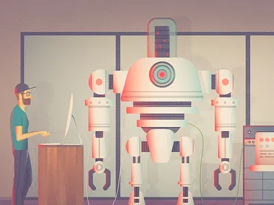 Robot illustration future icon iconography icons illustration robot