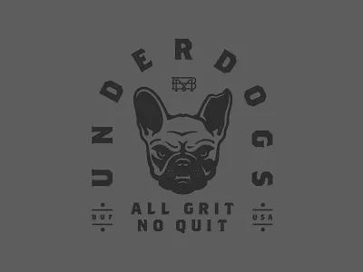 Underdogs apparel bmco buffalo clothing dog french bulldog graphic tee illustration underdog