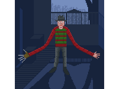 Fredddddddddddddy applepencil freddy ipadpro nightmareonelmstreet pixel pixelart pixureapp