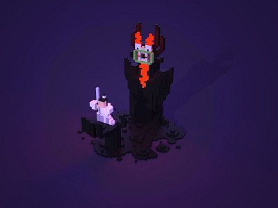 Samurai Jack jack magicavoxel samurai voxel voxelart voxels